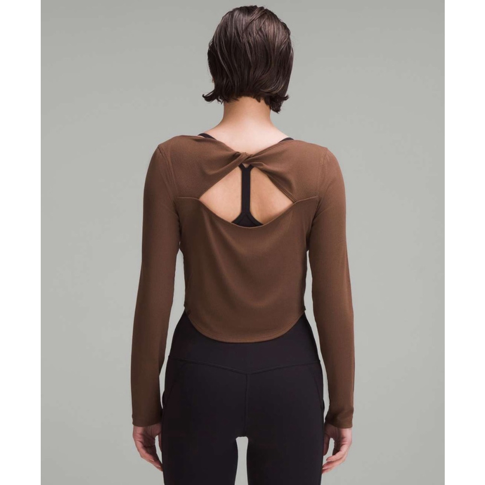 Lululemon Modal Silk Twist Back Long Sleeve Shirt
